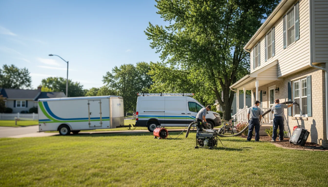 Flooded Basement Restoration And Cleanup With Repair in Manchester, IL near me